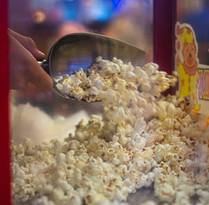 Barraquinha de pipoca igual de cinema